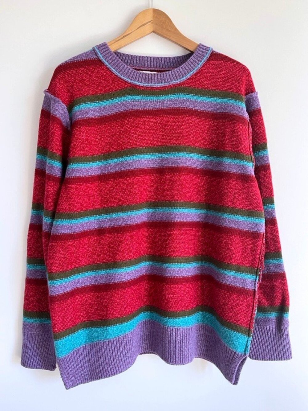 BDG Urban Outfitters Striped Chunky Knit Sweater Multi Color M Grunge